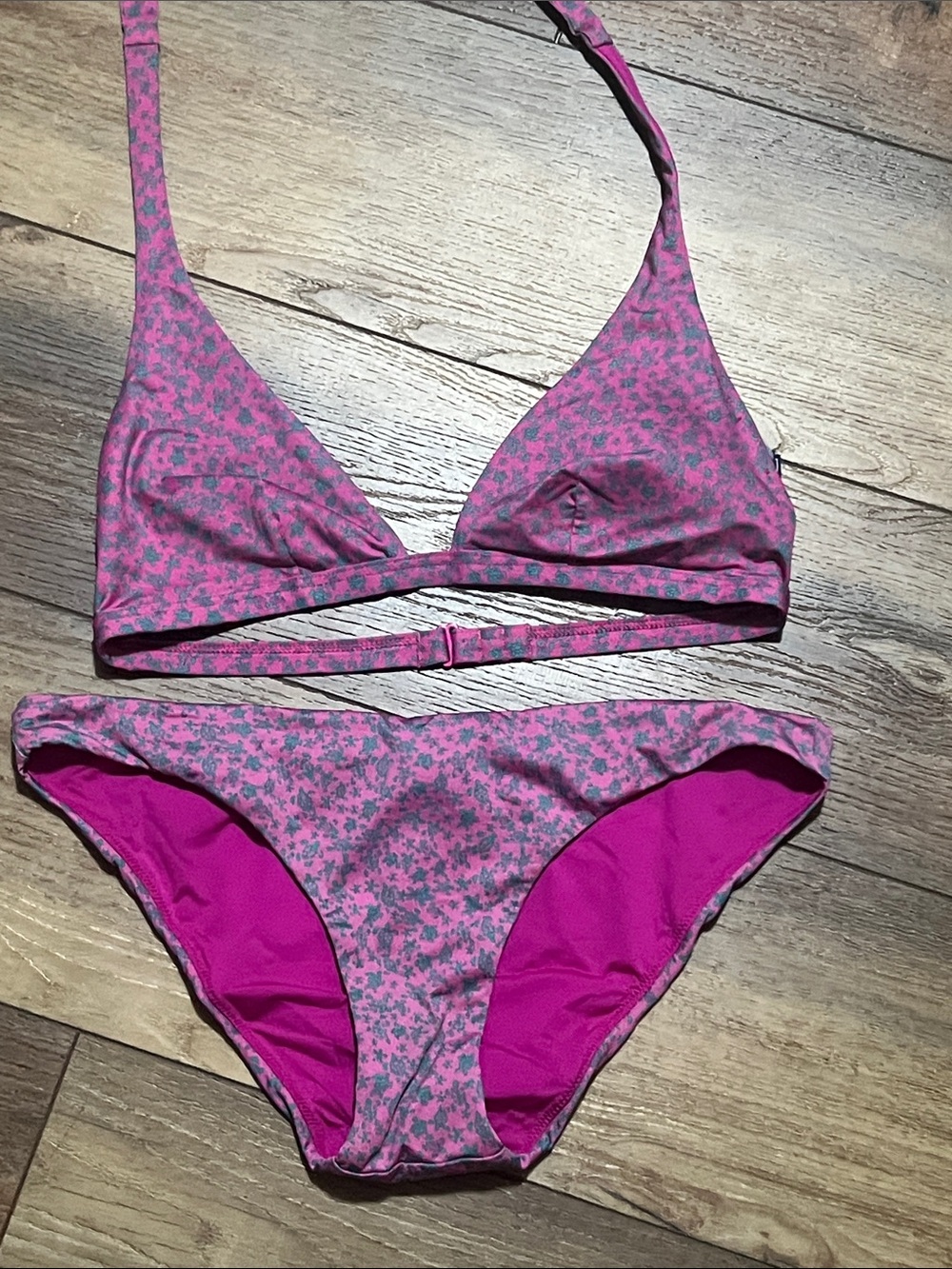 S/6 Vilebrequin Pink turtle Print Two-Piece Bikini